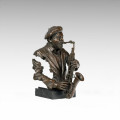 Busts Brass Statue Saxophonist Decoration Bronze Sculpture Tpy-014